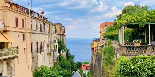 Sorrento clifftop terraces above the sea